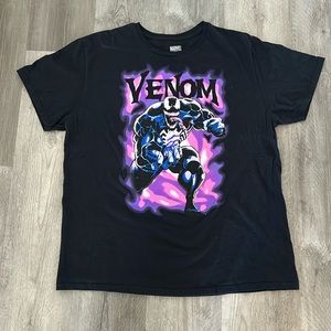 Black Marvel Venom T Shirt Size XL Excellent